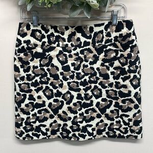 Ann Taylor LOFT Leopard Print Mini Skirt 4